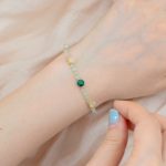 Grape stone White moonstone Azurite Hand bracelet - Image 4