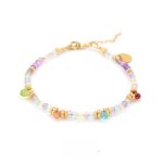 Morganite Olivine Sapphire Garnet Rainbow Bracelet