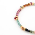 Colored tourmaline Colorful garnet Gemstone bracelet - Image 2