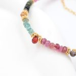 Colored tourmaline Colorful garnet Gemstone bracelet - Image 3