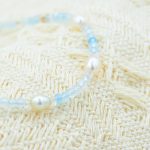 Aquamarine Fluorite Freshwater pearls Hand bracelet - Image 5