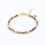 Zebra Stone Queen Bee Hand bracelet