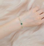 Grape stone White moonstone Azurite Hand bracelet - Image 5