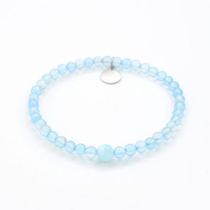 Aquamarine Marine limestone Hand bracelet