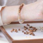 Gold hair crystal Sandalwood  Hand bracelet - Image 4