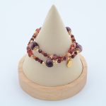 Purple lithium mica Red gelatinous flower Hand bracelet - Image 3