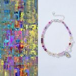 Natural colored gemstones Hand bracelet