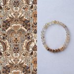 Gold hair crystal Sandalwood  Hand bracelet