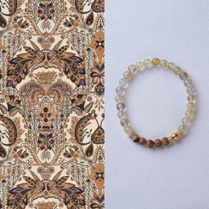 Gold hair crystal Sandalwood  Hand bracelet