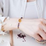 Garnet Aquamarine Hand bracelet - Image 4