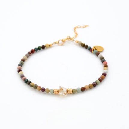 Alxa Oil-brown crystal Hand bracelet
