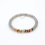 Gray moonstone Colored tourmaline Hand bracelet