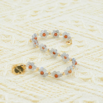 Gray moonstone Sunstone Flower Hand bracelet - Image 4