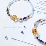 Garnet Aquamarine Hand bracelet - Image 3