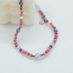 Pink rose quartz Blue mica stone Hand bracelet - Image 3