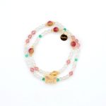 White Crystal Strawberry Crystal  Hand bracelet