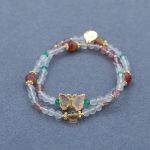 White Crystal Strawberry Crystal  Hand bracelet - Image 4