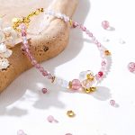 Strawberry crystal White topaz Hand bracelet - Image 3