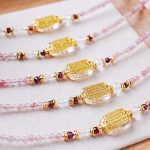 Strawberry crystal White topaz Hand bracelet - Image 2