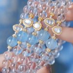 White crystal Gourd Hand bracelet - Image 3