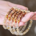 Gold hair crystal Sandalwood  Hand bracelet - Image 3